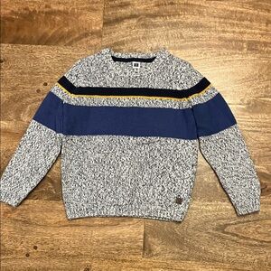 Janie and Jack Blue, Gray, and Yellow Crewneck Sweater